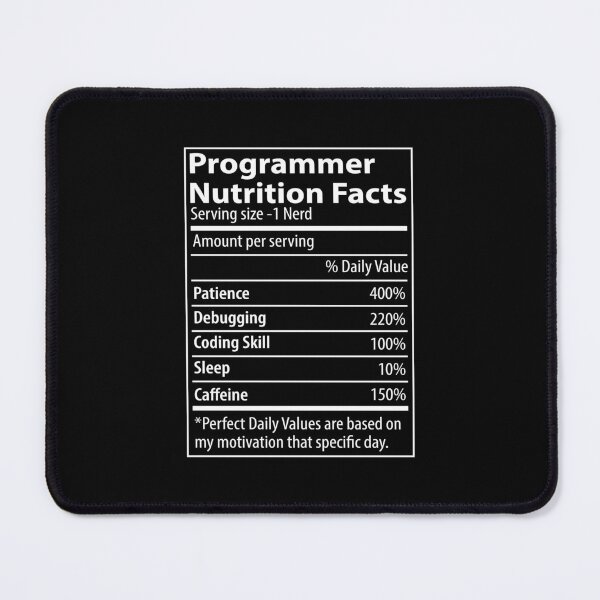 Artikelvorschau, Nährwertangaben für Computerprogrammierer entworfen und verkauft von DexertimaArt.
