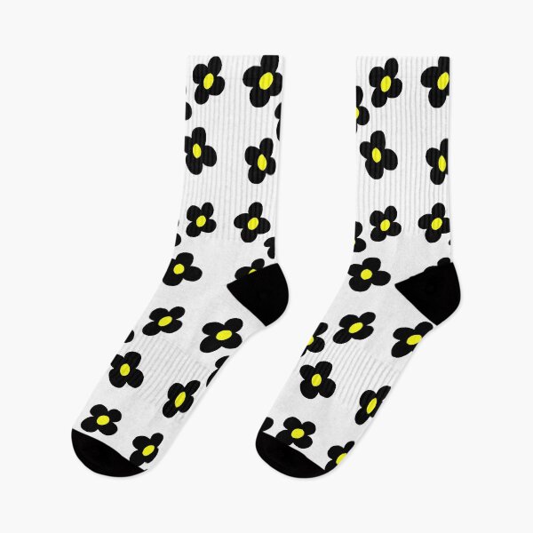Item preview, Happy Flowers Black designed and sold by OffbeatMoon.
