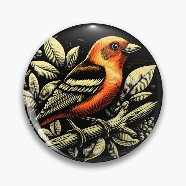 Item preview, Flame-colored Tanager designed and sold by theAVIARY7.