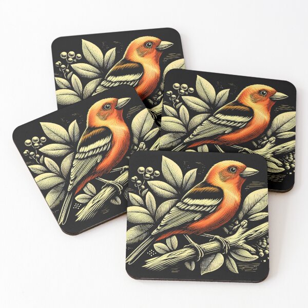 Item preview, Flame-colored Tanager designed and sold by theAVIARY7.