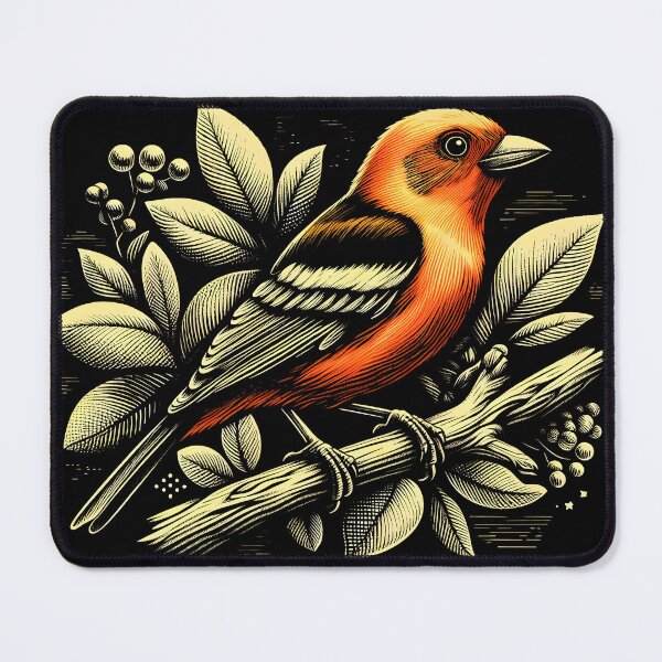 Item preview, Flame-colored Tanager designed and sold by theAVIARY7.