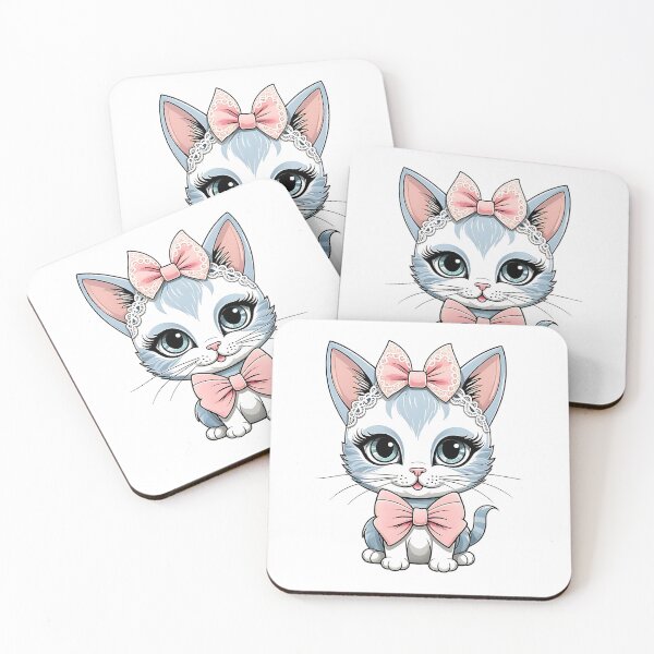 Item preview, Cute Vintage Kitten Wearing A Coquette Bow designed and sold by Got2BSnazzy.