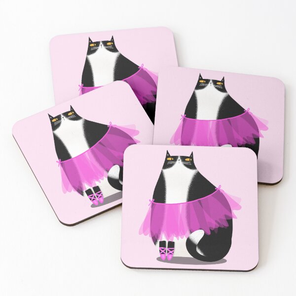 Item preview, Cute Tuxedo Cat Pink Ballerina designed and sold by poket.piktures.