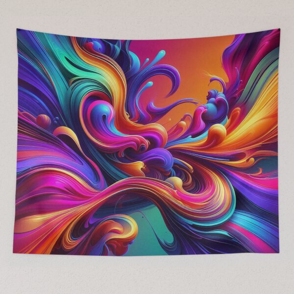 Item preview, AI-Designed Abstract Colorful Liquid Art – Vibrant & Modern Artwork for Clothing, Accessories & Creative Fashion designed and sold by knalpot-design.