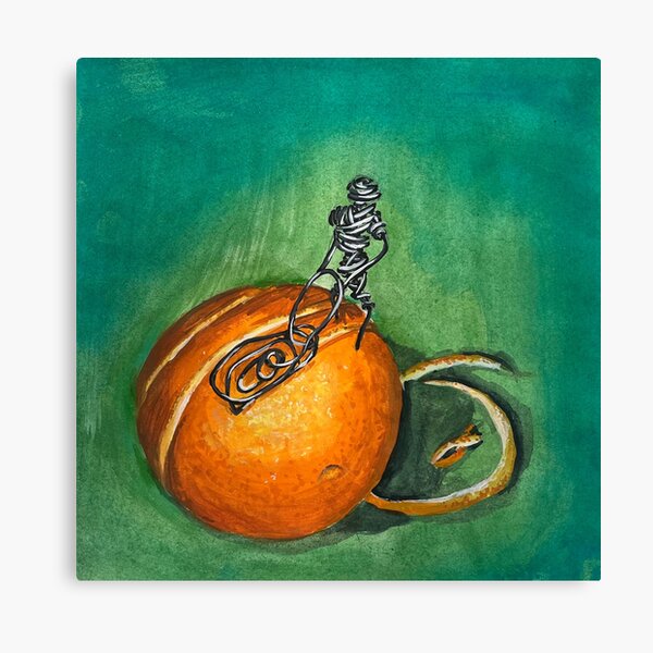 Item preview, Wire Man Mowing Orange designed and sold by izzierwilding.