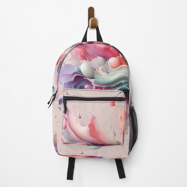 Item preview, AI-Designed Abstract Fluid Motif – Soft Pink Feminine Artwork for Clothing, Accessories & Modern Fashion designed and sold by knalpot-design.