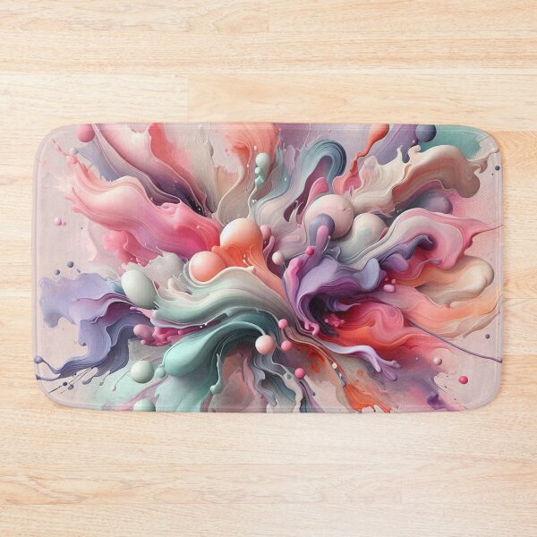 Item preview, AI-Designed Abstract Fluid Motif – Soft Pink Feminine Artwork for Clothing, Accessories & Modern Fashion designed and sold by knalpot-design.