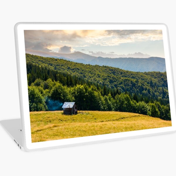 pasture and shed on the hillside Laptop Skin