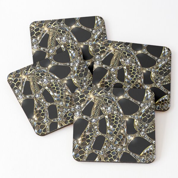 Item preview, Black and Gold Snake Glam designed and sold by Eclectic Monkey.
