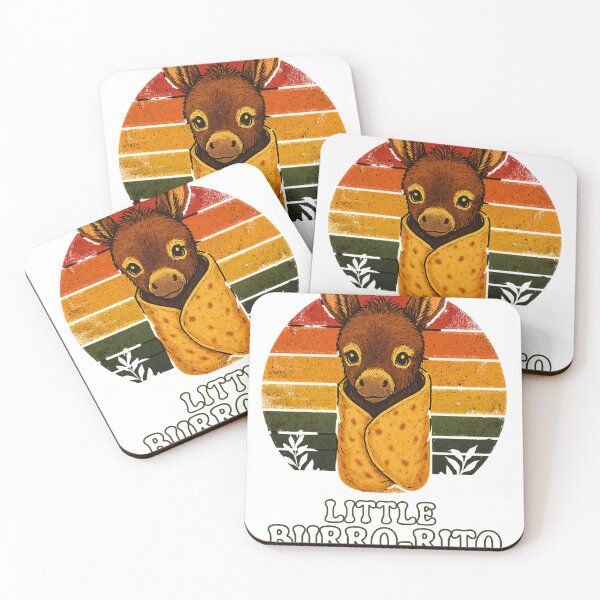 Item preview, Little Burro-rito | Cute Baby Donkey Burrito Vintage T-Shirt Design designed and sold by KreativKulture.
