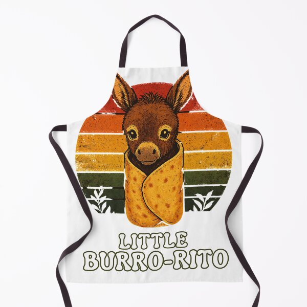 Item preview, Little Burro-rito | Cute Baby Donkey Burrito Vintage T-Shirt Design designed and sold by KreativKulture.