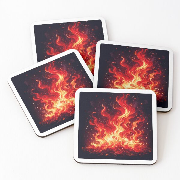 Item preview, AI-Designed Abstract Red Fire Motif – Bold & Fiery Artwork for Clothing, Accessories & Modern Fashion designed and sold by knalpot-design.
