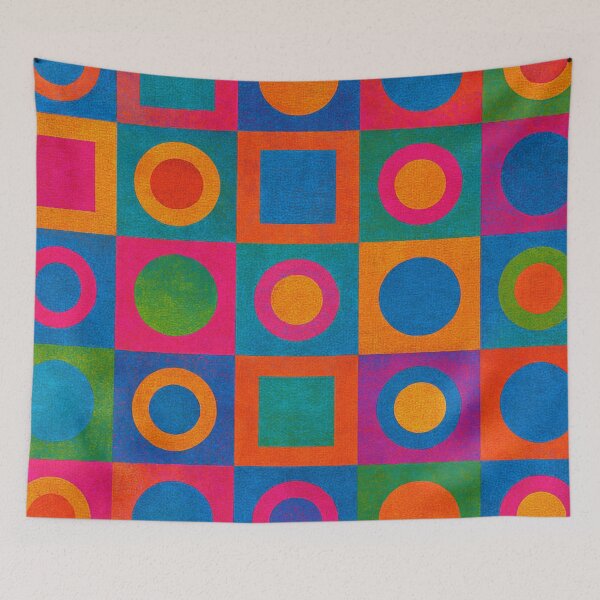 Item preview, Bold colors, geometric, abstract, squares & circles designed and sold by karinasalwaszka.