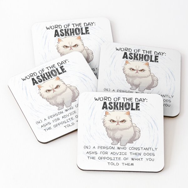 Artikelvorschau, Lustiges Wort des Tages Askhole - Katze T-Shirt entworfen und verkauft von LuckyFoxMerch.