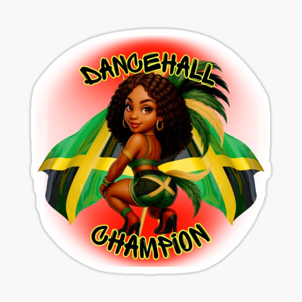 Item preview, Jamaican Dancehall Twerk of Art with National Flag designed and sold by Ms.Ranty.