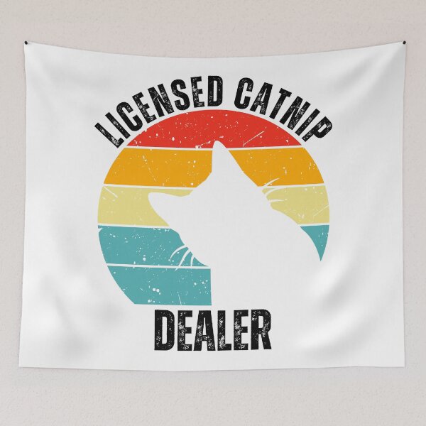 Item preview, Licensed Catnip Dealer Retro Sunset Cat Silhouette Design designed and sold by Fredster1966.