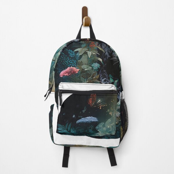 Item preview, Black panther hunting food in a jungle designed and sold by Quantum Ink Designs.