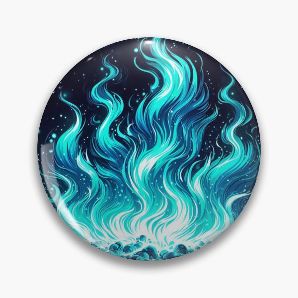 Item preview, AI-Designed Abstract Blue Tosca Flame Motif – Bold & Vibrant Artwork for Clothing, Accessories & Modern Fashion designed and sold by knalpot-design.