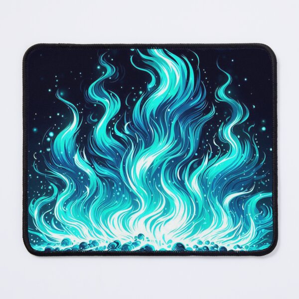 Item preview, AI-Designed Abstract Blue Tosca Flame Motif – Bold & Vibrant Artwork for Clothing, Accessories & Modern Fashion designed and sold by knalpot-design.