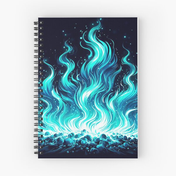 Item preview, AI-Designed Abstract Blue Tosca Flame Motif – Bold & Vibrant Artwork for Clothing, Accessories & Modern Fashion designed and sold by knalpot-design.