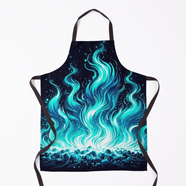 Item preview, AI-Designed Abstract Blue Tosca Flame Motif – Bold & Vibrant Artwork for Clothing, Accessories & Modern Fashion designed and sold by knalpot-design.