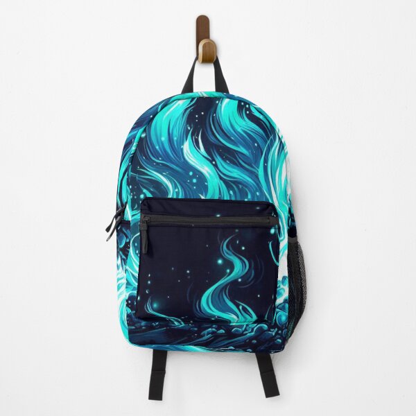 Item preview, AI-Designed Abstract Blue Tosca Flame Motif – Bold & Vibrant Artwork for Clothing, Accessories & Modern Fashion designed and sold by knalpot-design.