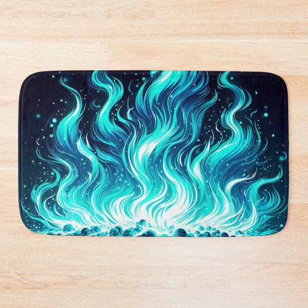 Item preview, AI-Designed Abstract Blue Tosca Flame Motif – Bold & Vibrant Artwork for Clothing, Accessories & Modern Fashion designed and sold by knalpot-design.