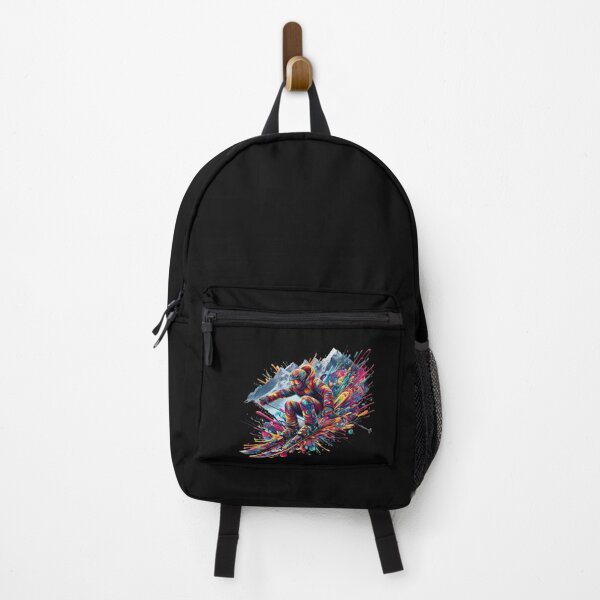 Item preview, Graffiti Peaks: Vibrant Skier & Mountain Graphic Tee Graphic Design designed and sold by GEM STYLE.