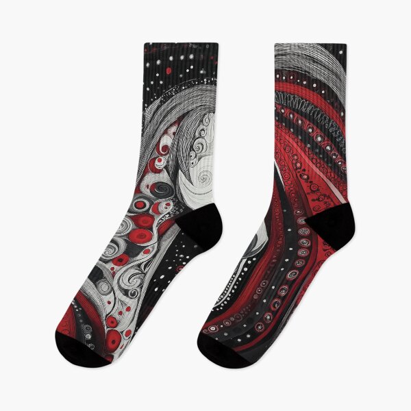 Item preview,  A mesmerizing black, white, and red design of an Arabian horse. designed and sold by HEMRO.
