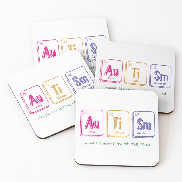 Item preview, AU-Ti-SM Autism Awareness Chemical Elements Periodic Table designed and sold by ElixirCraft.