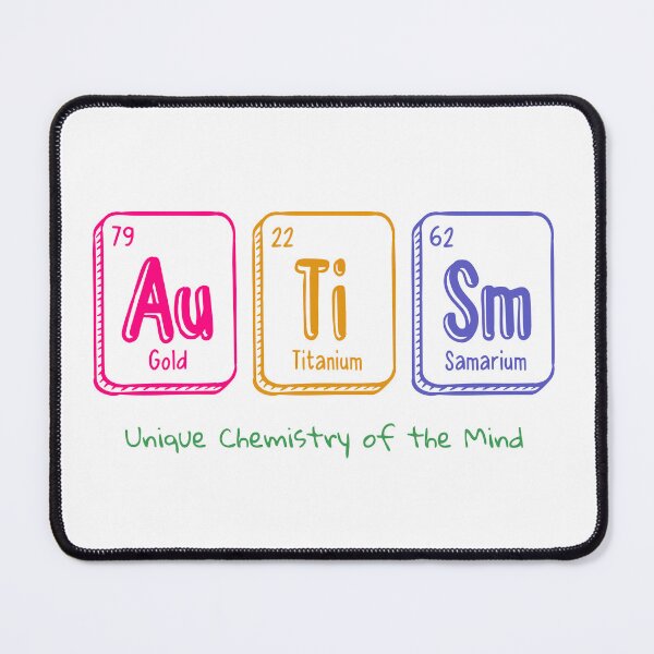 Item preview, AU-Ti-SM Autism Awareness Chemical Elements Periodic Table designed and sold by ElixirCraft.