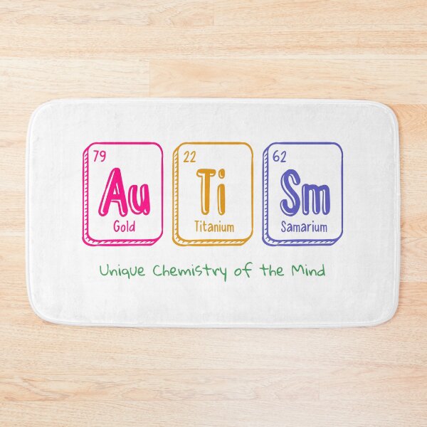 Item preview, AU-Ti-SM Autism Awareness Chemical Elements Periodic Table designed and sold by ElixirCraft.