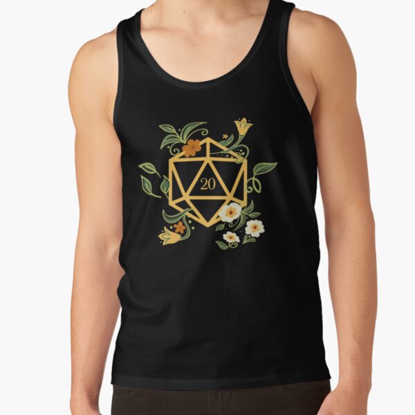 Plant Lovers Polyhedral D20 Dice Tabletop RPG Tank Top