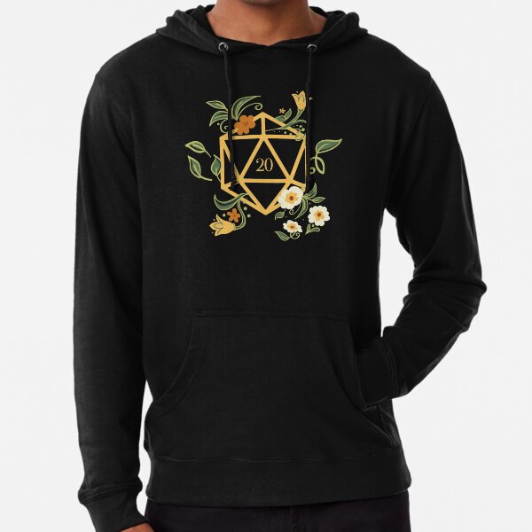 Plant Lovers Polyhedral D20 Dice Tabletop RPG Lightweight Hoodie
