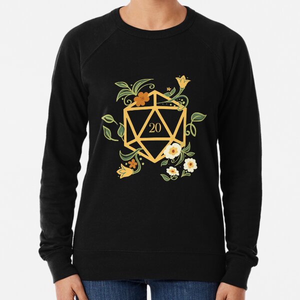 Plant Lovers Polyhedral D20 Dice Tabletop RPG Lightweight Sweatshirt