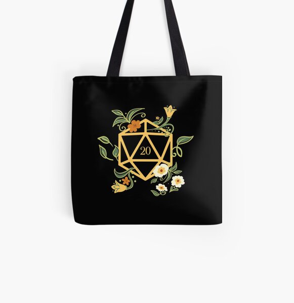 Plant Lovers Polyhedral D20 Dice Tabletop RPG All Over Print Tote Bag