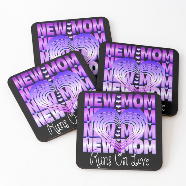 Item preview, New Mom runs on love design designed and sold by JennyFinns.