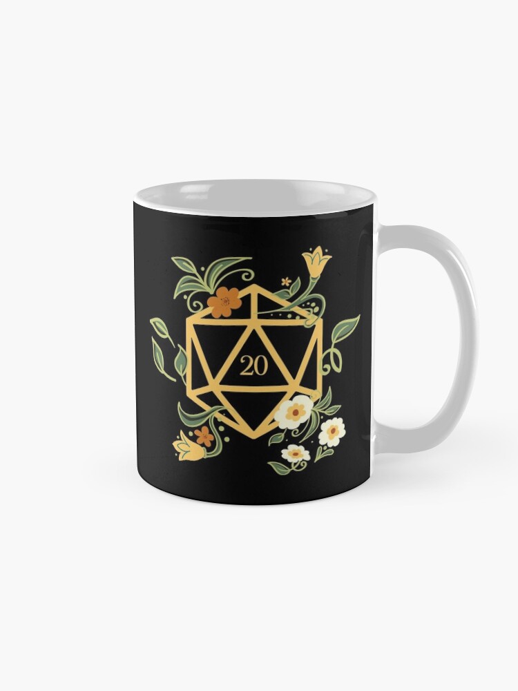 Alternate view of Plant Lovers Polyhedral D20 Dice Tabletop RPG Coffee Mug