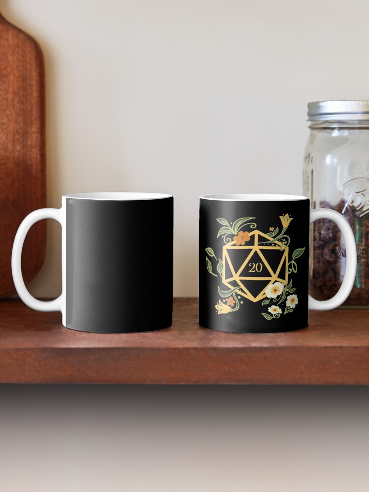 Alternate view of Plant Lovers Polyhedral D20 Dice Tabletop RPG Coffee Mug