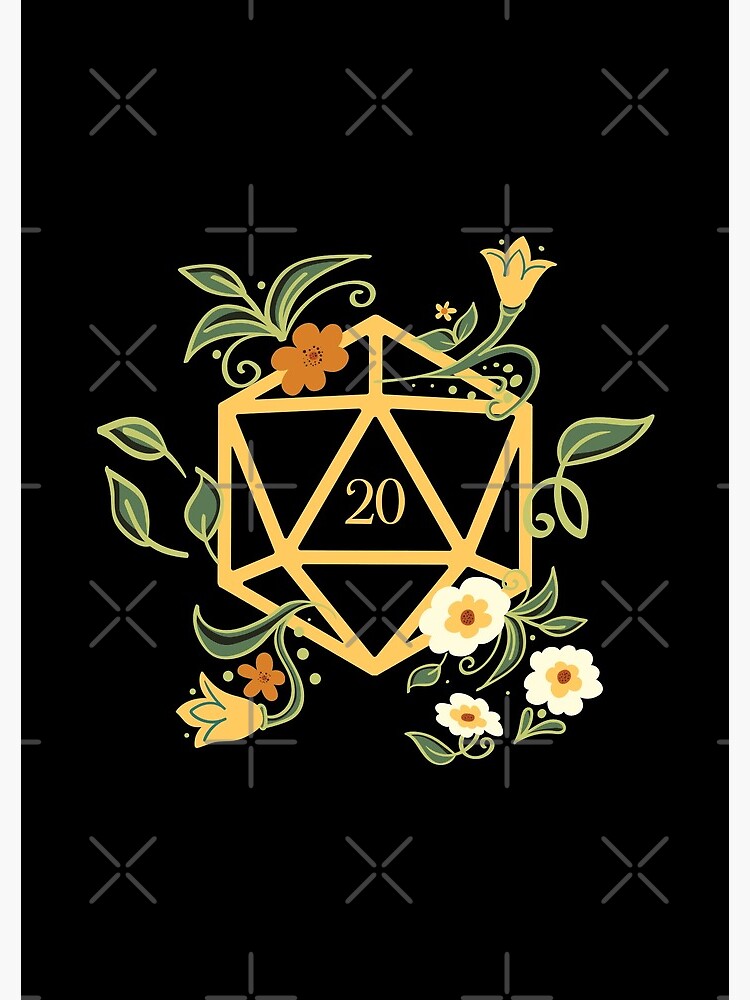 Plant Lovers Polyhedral D20 Dice Tabletop RPG by pixeptional