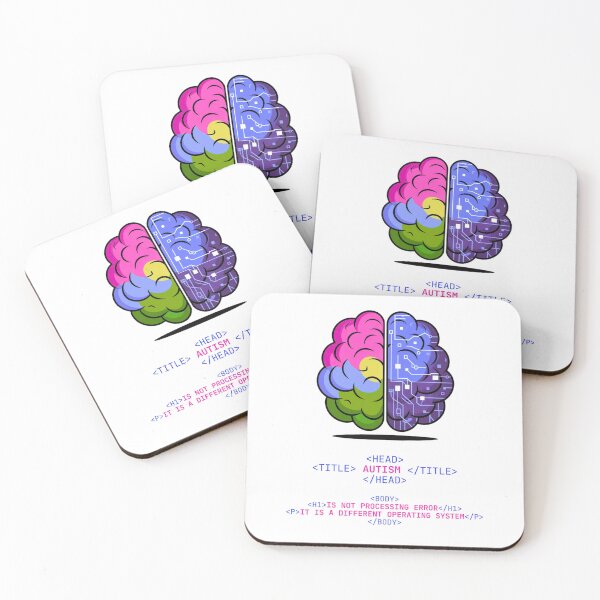 Item preview, Autism is not processing error ASD Awareness HTML CSS designed and sold by ElixirCraft.