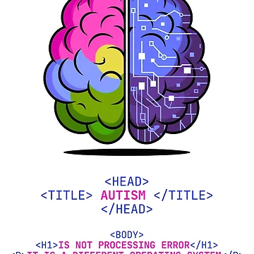 Artwork thumbnail, Autism is not processing error ASD Awareness HTML CSS by ElixirCraft