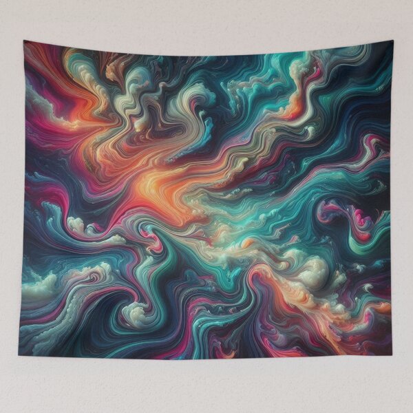 Item preview, AI-Designed Abstract Fluid Smoke – Captivating & Dynamic Artwork for Clothing, Accessories & Bold Fashion designed and sold by knalpot-design.