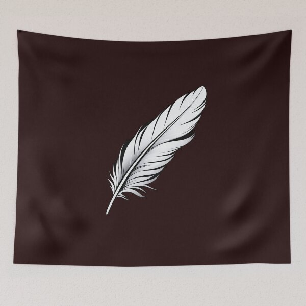 Item preview, Elegant feather with dark stripes design designed and sold by AliKwStore.