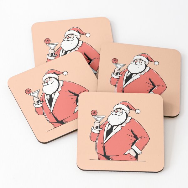 Item preview, Retro Santa Enjoying a Cocktail designed and sold by ArtFactoryAI.