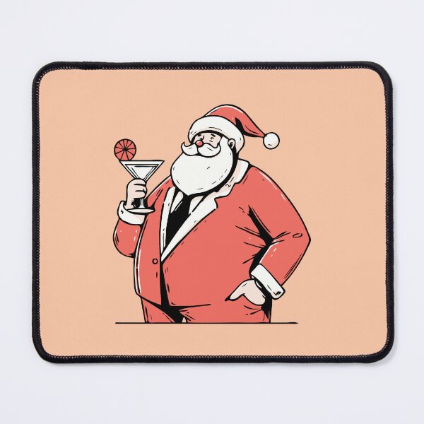 Item preview, Retro Santa Enjoying a Cocktail designed and sold by ArtFactoryAI.