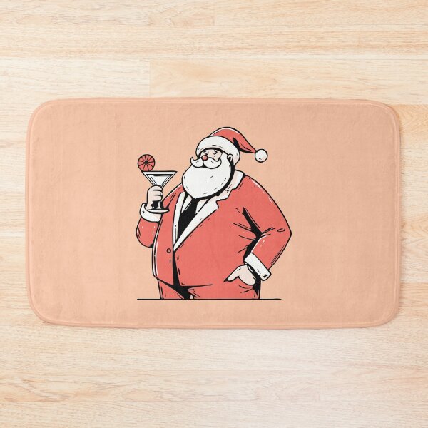 Item preview, Retro Santa Enjoying a Cocktail designed and sold by ArtFactoryAI.