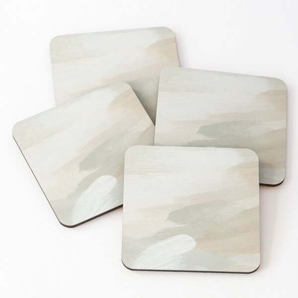 Item preview, Neutral Abstract Art Print, Sage Green, Beige and White Brushstrokes Art by Synplus designed and sold by synplus.