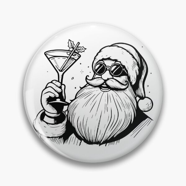 Item preview, Santa Drinking a Holiday Martini designed and sold by ArtFactoryAI.