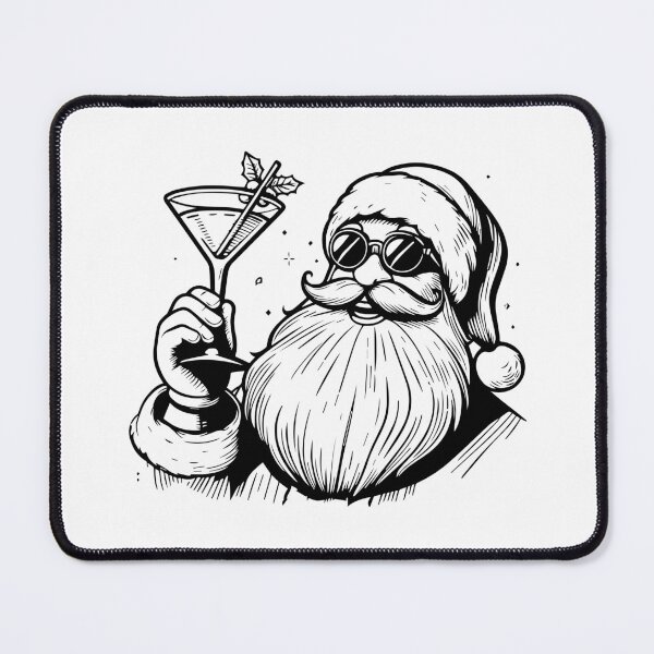 Item preview, Santa Drinking a Holiday Martini designed and sold by ArtFactoryAI.